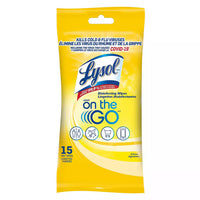 Lysol Lingettes Désinfectantes -15 lingettes emballage plat-Lingettes Désinfectantes