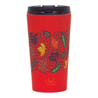 Oscardo - Tasse de voyage avec motif artistique autochtone Vents d’automne du changement de Leah Dorion-Motif d’art autochtone authentique - Met en valeur des œuvres sous licence créées par des artistes des Premières Nations, Inuit et Métis de partout au Canada, célébrant la richesse des cultures autochtones et leur créativité