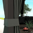 Outsunny - Gazebo Deluxe Hardtop de 10' x 12' avec rideaux et moustiquaire - Gris-2 crochets de suspension vous permettent de suspendre des lanternes à l'intérieur du toit pour fournir de l'éclairage 