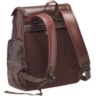 Mancini - Sac à dos Buffalo avec compartiment zippé pour ordinateur portable/tablette - 14,5 x 7 x 16 po - Brun-Convient aux tablettes