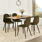 Homy Casa - Chaises d'accueil 4 places, tissu rembourré vert-Coussin de siège amélioré de 1,57" : Réduit la pression sur les hanches, parfait pour un usage prolongé.