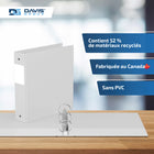 Davis Group Super économie, Reliure à anneaux ronds 2 po, paquet de 6 – Blanc-Polypropylène sans PVC