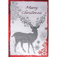 Rosedale - Cartes de souhaits Noël / Enveloppes - 5-1/2 po x 8 po - Renne scintillant - Paquet de 12-Cartes de souhaits qualité boutique
