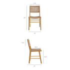 Modway - Ensemble de 2 chaises de salle à manger tressées Tindra - Naturel-Siège et dossier en corde en papier à tissage ouvert