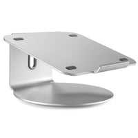 ShoppingAll - Support ergonomique pour ordinateur portable avec base pivotante à 360° Argent-La conception en acier aluminium lisse, durable et de qualité supérieure s'adapte à la plupart des surfaces et des appareils (en particulier vos macbooks). Nous l'avons conçu pour faire passer votre bureau à la maison ou au bureau au niveau supérieur ! La couleur est complémentaire à votre bureau et embellit votre bureau.