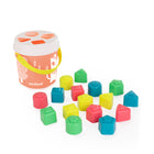 Miniland - Sentir pour apprendre : Seau de tri de formes - Saumon - Ensemble de 18-Toutes les pièces sont fabriquées à partir de matériaux recyclés et recyclables, ce qui réduit leur impact environnemental