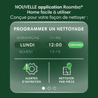 iRobot - Ensemble aspirateur et serpillière Roomba 105-Application Roomba Home facile à utiliser. Il suffit d’un clic pour planifier un nettoyage personnalisé, obtenir une estimation des durées de nettoyage, vérifier la durée de vie du filtre ou créer des zones interdites afin que le robot ignore des zones spécifiques