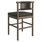 Modway - Eleni Terrasse extérieure Bois de teck Tabourets de comptoir Ensemble de 2 - Gris silex-7