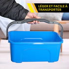 Gritt Commercial - Seau pour nettoyage de vitres et usage général - 11,4 Litres-Le seau de nettoyage professionnel est de forme rectangulaire, idéal pour les outils allant jusqu’à 14 po de long.