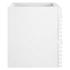 Modway - Render Support mural de 24" Armoire de toilette de salle de bain (lavabo non inclus) - Blanc-Tiroirs à extension complète
