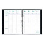 Blueline - 2026 Agenda Timanager CoilPro 7-jour hebdomadaire/mensuel 13 mois - 11 po x 8-1/2 po - Noir - Anglais-Reliure spirale double avec couverture rigide en d'aspect lézard 