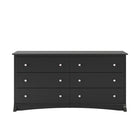 PrepacMD – Commode à 6 tiroirs Sonoma, noir, 29 po-Bois composite stratifié noir et de fabrication robuste MDF