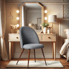 Homy Casa - Chaises d'accueil rembourrées - Lot de 2, tissu gris-Design moderne et élégant qui s'adapte à tous les décors.