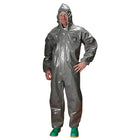 Lakeland – Combinaison Chemmax 3, capuchon gris élastique convenant aux respirateurs, 2x grand, 2/paquet (C3T132-2XL)-Couleur : Gris/gris