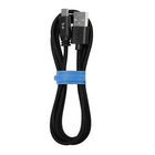 Blu Element - Câble Tressé de Charge /Sync Micro USB 4ft, Noir-USB 2.0 pour une synchronisation rapide