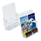 Azar - Porte-brochures vertical/horizontal de bureau/comptoir - 8,5 po x 11 po - Transparent - Paquet de 2-Format de brochure : Lettre, pliée en deux ou en trois avec 2 porte-cartes d'affaires