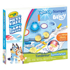 Crayola - Timbreur lumineux Bluey-Jouets lumineux : le timbreur s'illumine pour indiquer la couleur sélectionnée, pour ajouter une touche de magie au jeu de timbrage