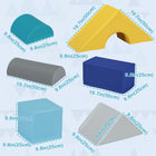 Soozier - Ensemble de 11 blocs de jeu souples pour tout-petits - Couleurs claires-Les couvercles du jeu sont conçus pour être nettoyés à l'aide d'une lingette désinfectante 