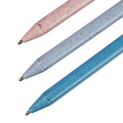 Gry Mattr - Ensemble de 3 stylos à bille - Paille de blé-Mécanisme à bouton-poussoir