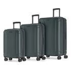 Swiss Mobility - LHR Ensemble de Valise 3 Morceaux à Coque Rigide - Vert Cendré-Coque rigide fait de ABS/PC léger et résistant