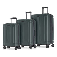 Swiss Mobility - LHR Ensemble de Valise 3 Morceaux à Coque Rigide - Vert Cendré-Coque rigide fait de ABS/PC léger et résistant