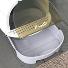 PawHut - boîte à litière pour chat, modèle fermé avec couvercle et pelle - gris-Conception anti-litière avec pédale anti-fuite pour minimiser les saletés 