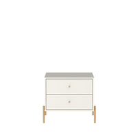Manhattan Comfort - Table de nuit moderne Jasper 25,15" - Blanc cassé-Table de nuit moderne pour chambre et salon