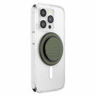 PopSockets - PopGrip pour MagSafe rond avec anneau adaptateur Triangle Knurled Olive-Retirez facilement le dessus pour recharger votre téléphone sans fil.