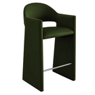 Modway - Talia 41 pouces Cuir végane Tabouret de bar - Vert mousse-Velours de performance résistant aux taches
