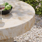 Modway - Alora Intérieur - Terrasse extérieure Rond de béton Table basse - Honey Onyx-Assemblage facile requis