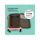 TRAVLR - Valise cabine rigide pliable de 20 pouces - Rose-Poche filet supplémentaire avec zip