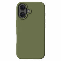 Blu Element - Coque Silicone avec MagSafe pour iPhone 16 Plus - Vert olive-Compatible avec MagSafe