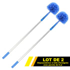 Gritt Commercial - Brosse chasse-toiles avec manche télescopique de 6 pi - Lot de 2-Longueur maximale du manche : 6 pi