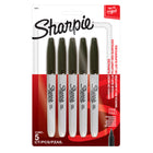 Sharpie - Marqueurs permanents - pointe fine - noir - paquet de 5-Marqueurs permanents de style stylo avec pointes fines qui créent des lignes fines et précises