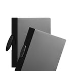 Staples® – Couverture de rapport avec fermeture à charnière, transparente avec dos noir, paq./5-Construction en poly durable