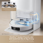 Mova - Robot V50 Ultra Complete - Blanc-Système DuoSolution pour le nettoyage à l'eau chaude : le robot aspirateur et laveur V50 Ultra Complete élimine les taches tenaces grâce à un nettoyage à l'eau chaude , grâce au système DuoSolution, vous pouvez choisir entre une solution nettoyante polyvalente ou un produit anti-odeurs pour animaux domestiques, qui est automatiquement pulvérisé sur la serpillière - nettoyez selon vos besoins , la serpillière FlexiPress protégée assure une pression uniforme pour des ré
