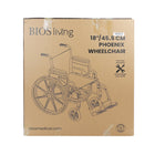 BIOS Living - Fauteuil Roulant Phoenix 45,5cm-Capacite ponderale: 300lb/136 kg