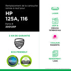 CIG - Cartouche de toner CB543A HP 125A remise à neuf - rendement standard - magenta- Écologique : Remanufacturé à partir d'une cartouche HP originale recyclée