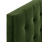 Modway - Lily Cuir végane Tête de lit taille jumelle, Vert mousse-Assemblée requise