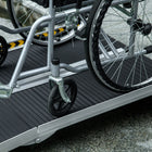 HOMCOM - Rampe d'accès pliable pour fauteuil roulant 5 pi, seuil antidérapant pour scooter, noir-Convient à la plupart des fauteuils roulants, scooters et vélos 