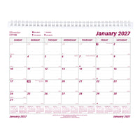 Brownline - 2027 Calendrier mural - 11 po x 8 1/2 po-12 mois, de janvier à décembre