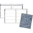 Cambridge - Agenda hebdomadaire/mensuel Block Print 2025 - 11 po H x 8 1/2 po l - Bleu - Bilingue-Format des pages : 11 po H x 8 1/2 po l