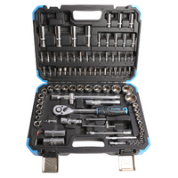 Fixtec - Ensemble de douilles et cliquets pour mécanicien 1/2 pouce et 1/4 pouce (94 pièces)-Conçu pour durer, ce jeu de cliquets à douilles est fabriqué en matériau CRV robuste pour une résistance, une durabilité et une résistance à la corrosion supérieures.