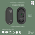 Logitech - Pebble Mouse 2 M350s fine sans fil Bluetooth, portable, légère, boutons personnalisables - Graphite-Optez pour la durée: elle vous offre des heures d'utilisation, 2 ans d'autonomie et un mode d'économie d'énergie de mise en veille automatique pour une utilisation sans souci; pile incluse
