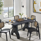 Modway - Genuine Hauteur ajustable du vilebrequin de 60 po Table à manger et bureau d’ordinateur, Noir-Base métallique plaquée fer