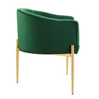Modway - Savour Touffe Performance Velvet Chaise d’accent - Émeraude-Rembourrage en mousse dense