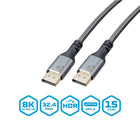 BlueDiamond - Câble Pro DisplayPort UHD 8K - 15 pieds - Gris-Compatibilité ascendante : prend en charge toutes les fonctionnalités DP 1.4 / DP1.2 / DP1.1 et peut être utilisé avec tous les écrans DP existants