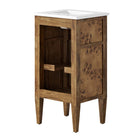 Modway - Elysian 18" Vanette de salle de bain - Brun blanc-Placage en bois de burl