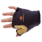 IMPACTO® 502-20 MOYEN Paire Gant Antichocs, sans doigts, coussinet gel paume/pouce, dos en nylon, paume avec cuir grainé-2