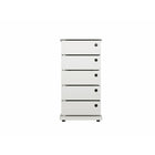 Simply - Unité de stockage 14.96"W x 10.43"D x 28.35"H - Blanc-Construction robuste en acier dotée d'un fini résistant aux rayures.